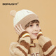 SOMUBAY Children's Hat Cartoon Bear Wool Hat Boy Cute New Girl Knitted Ear Protection Warm Knitted Hat Light Card 170 Recommended 5 months-3 years old_45-52CM