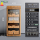VINGARDE cigar cabinet, constant temperature and humidity cigar humidifier, refrigerator, ionized ammonia purifier, WiFi intelligent control, variable frequency compressor, air-cooled, frost-free, cedar wood alcohol nourishment, home box, naked nourishment, 2nd generation, yellow wood grain, inverter model, 600-800 pieces, 118L