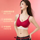 Underwear for women with big breasts, no steel ring bra, breast reduction and anti-sagging bra, red wedding year 7014 red suit set M 90-110Jin Jin is equal to 0.5 kg