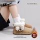Pull-back snow boots for women, new winter style, cute and velvet, warm and versatile, new short-tube cotton shoes, khaki 39