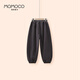 Mami Maca (MOMOCO) sweatpants for boys and girls, winter velvet thick children's knitted sweatpants 20 dark gray (boys) 130