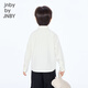 Jnby by JNBY New Jiangnan Buyi children's clothing long-sleeved shirt H-shaped loose round neck casual 25 autumn boys 1P8212270 105/semi-bleached 110 cm