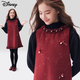 Disney (Disney) girls red dress winter children's sundress straight skirt middle and older children's New Year's clothing parent-child New Year's greetings clothing 160