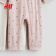 H&M 2026 spring new children's clothing baby girl 2-piece cotton one-piece pajamas 1324963 light pink/white 59cm 59/40 (1-2M)