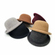 Age-reducing curled small ball top hat for women solid color wool basin hat fisherman hat dome versatile Korean version black adjustable