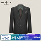 G2000 Sheep Wool Blended/Anti-static/Shopping New Men's Machine Washable Suit and Trousers Anti-static-Contains Wool-Dark Pattern-Black 48