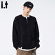 CHOCOOLATE it fake two-piece Henry collar sweatshirt men's 2025 autumn and winter new casual sweater top black M recommended 90Jin Jin equals 0.5kg -110Jin Jin equals 0.5kg