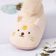 馍彭婴儿冬季鞋秋冬子0-1岁新生儿软底不掉袜男女宝宝学步防滑护脚套 淡卡其小萌虎【春秋款】 内长10.5cm 建议0-3个月