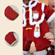 G.duck baby New Year's greetings winter jumpsuit New Year's clothing winter clothes for baby 100 days old red dress suit Wanshixinglong jumpsuit (maroon) 90cm