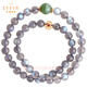 La Yun Feiyin Vitreous Blue Moonstone Bracelet Ice Strong Blue Light Rainbow Light Crystal Gold Bracelet 8mm Blue Moonstone Bracelet