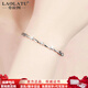 LAOLATU star platinum bracelet for women PT950 platinum jewelry with engraved light luxury Chinese Valentine's Day gift for girlfriend and wife Platinum star bracelet limited stock
