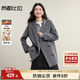 Shandubila sheep wool warm woolen coat women's winter small loose double-sided woolen coat vertical cut mid-length coat