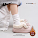 Pull back furry shoes for women winter snow boots 2025 warm plus fleece bread cotton shoes short boots pink 38