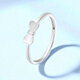 Wanfulong platinum ring pt950 women's bow couple wedding proposal plain ring platinum ring gift for girlfriend, live mouth adjustable ring size 2.06g