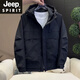 JEEP SPIRIT high-end hooded jacket for men 2025 autumn and winter trendy brand handsome jacket 2025 new men's thin cotton top black (spring and autumn) M recommended weight 100-120Jin Jin equals 0.5 kg