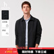 HAZZYS Men's Spring Outdoor Casual Jacket Simple Lapel Jacket Men ASVZU0CAX62 Dark Navy DN 3XL (190/108A 54)