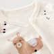 Spring and Autumn Pure Cotton Baby Clothes Newborn Baby Coveralls One-piece Category A Boneless Triangle Harness Coffee Rabbit 52cm