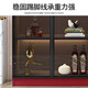 Zhong Zhang Gui Wine Cabinet Light Luxury Solid Wood Sideboard Glass Door Display Cabinet Home Integrated Wall Bookcase New Storage Customized Cabinet 60cm Healthy Particle Board Two-Door Black Comes with Sensor Light (Installation Included)