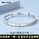 Miss JuJu pt950 platinum push-pull bracelet for women semi-solid platinum bracelet with adjustable horse buckle PT950 23.29 g