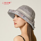 Shanghai Story 2025 Summer New Sun Protection Hat Women's Sun Protection Hat Silk Breathable Fisherman Hat Gift Box Light Dream-Grey