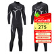 ZCCO3mm wetsuit one-piece men's warm elastic wear-resistant wet suit cold-proof wetsuit winter swimming suit SCR black S