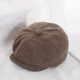 Oxygen Mo Newsboy Hat Children's Advance Hat Boy Woolen Octagonal Hat Girl Painter Baby Brown Beret Parent-Child Brown M 48 Pier Size 46-48C About 1 Year Old x Choose According to Head Circumference