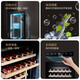 Vinocave wine cabinet constant temperature moisturizing wine cabinet home living room refrigerator ice bar refrigeration commercial office air-cooled frost-free multi-function display cabinet dual temperature dual control ultra-thin ultra-large capacity - red wine full shelf 263L