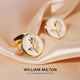 WILLIAM MILTON Declaration of Love Rose Cufflinks Men's Light Luxury Cuff Nails Birthday Wedding Gift Rose Promise Silver