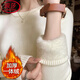 Langsha sweater women's autumn and winter new style 2025 plus velvet and thickened one-piece velvet inner layering shirt slim warm knitted sweater for women