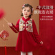 ASK JUNIOR New Year's wear children's girls' dress winter national style new Chinese style cheongsam princess dress fake two-piece dress