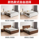 Jingxi solid wood bed 1.5m 1.8m new Chinese double bed walnut color wooden bed master bedroom home modern simple single person including installation walnut color bed + 5cm mattress 1.8m * 2m frame structure