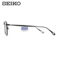 Seiko glasses frame men's and women's retro light titanium round face full frame mirror frame small face glasses myopia with glasses H03097 golden C01 single frame (with mirror case mirror cloth)