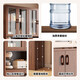 The middle shopkeeper wine cabinet living room wall-mounted integrated cabinet home meal preparation cabinet solid wood color tea cabinet entrance display cabinet partition cabinet 8 doors 2 drawers thickened and reinforced pastoral color 120x30x174c