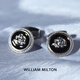 WILLIAM MILTON Declaration of Love Rose Cufflinks Men's Light Luxury Cuff Nails Birthday Wedding Gift Rose Promise Silver