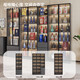Zhong Zhanggui glass small wine cabinet living room wall display cabinet storage cabinet light luxury red wine cabinet household small wine storage cabinet 60x32x200 double door double drawer dark gray delivery to home