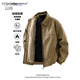 YISHion 2025 new PU leather jacket for men in autumn and winter plus velvet thickening loose trendy brand warm motorcycle leather jacket flagship official 472 brown upgraded model M 90-125Jin Jin is equal to 0.5 kg