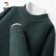 Woodpecker pure wool sweater men's 2025 winter new thickened high-end half turtleneck thickened warm knitted sweater bright rice camel S