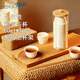 Denbigh disposable kung fu thickened rice husk small tea set cup high-end space tea cup 60ml 50 only with cup holder