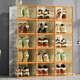 Yusenyi Shoebox Storage Box Transparent Shoe Cabinet Dormitory Shoes Internet Celebrity Space-Saving Drawer Folding Sneakers Plastic Shoe Rack High Translucency Can Hold Size 42 Small Orange 32 Pieces 0x0x0cm