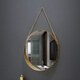 Nordic style iron round wall-mounted mirror bathroom bathroom dormitory mirror wall-mounted washbasin wall-mounted makeup mirror small wall-mounted round mirror gold