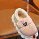 Children's cotton slippers for men and women, warm cartoon autumn and winter household thick-soled anti-baby slipper plus plush cotton slippers B2271 pink bunny bag with cotton slippers plus velvet 24-25 shoes inner length 15cm