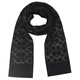 COACH brand logo Merino wool wool scarf Unisex couple style Black Default F