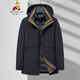 稻草人胖子哥2025可脱卸内胆羽绒服男冬季大码加厚保暖三合一冲.锋衣外 黑色 5XL 200-210斤