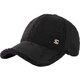 Siggi baseball cap for women in autumn and winter, face-showing small imitation sherpa, fashionable and versatile peaked cap, thickened warm cotton hat, black 57-59cm