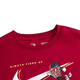 NIKE3BRAND Nike boys and girls plus velvet red New Year's greetings sweatshirt cartoon pattern children's warm and skin-friendly top