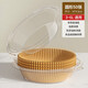 Jidaocook air fryer special paper baking pan oil-absorbing paper pad paper household food silicone paper tin foil bowl baking pot frying thickened large round 50 sheets + pet dust box 3-5 liter fryer