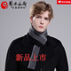 ERDOS Ordos Cashmere Short Scarf Men's Winter Versatile Simple Wool Small Scarf Neck Warmth Gift Gray