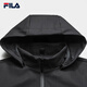 FILA Official Men's Tops Two-piece Set 2026 Spring New Casual Loose Warm Hooded Jacket Dark Charcoal Gray-CC M 170/92A/M