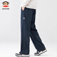 Big mouth monkey (paul frank) American retro casual pants men's 2025 winter new loose straight slim sports versatile and comfortable long pants navy blue official authentic XL recommended 130-145Jin Jin equals 0.5 kg