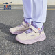 Hongxing Erke (ERKE) children's shoes for boys and girls, medium and large children's dense mesh sports shoes, children's lightweight running shoes, microcrystalline white/galaxy purple 34